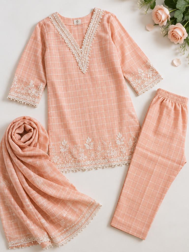 Premium Embroidered 3-Piece
